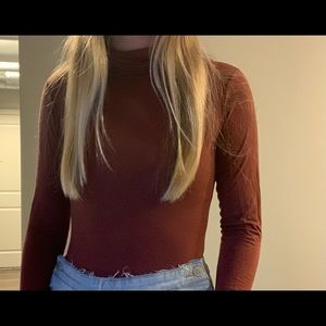 Pretty Little Thing Dusty Red Bodysuit